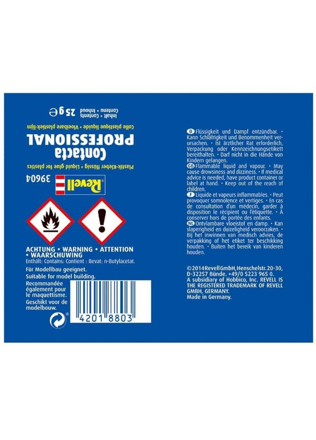 Аксессуары для сборных моделей Клей Contacta профессиональный 25 гр Revell (252314688)