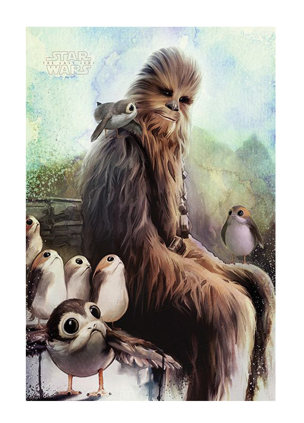 Постер Star Wars: The Last Jedi - Chewbacca & Porgs Pyramid (223464318)