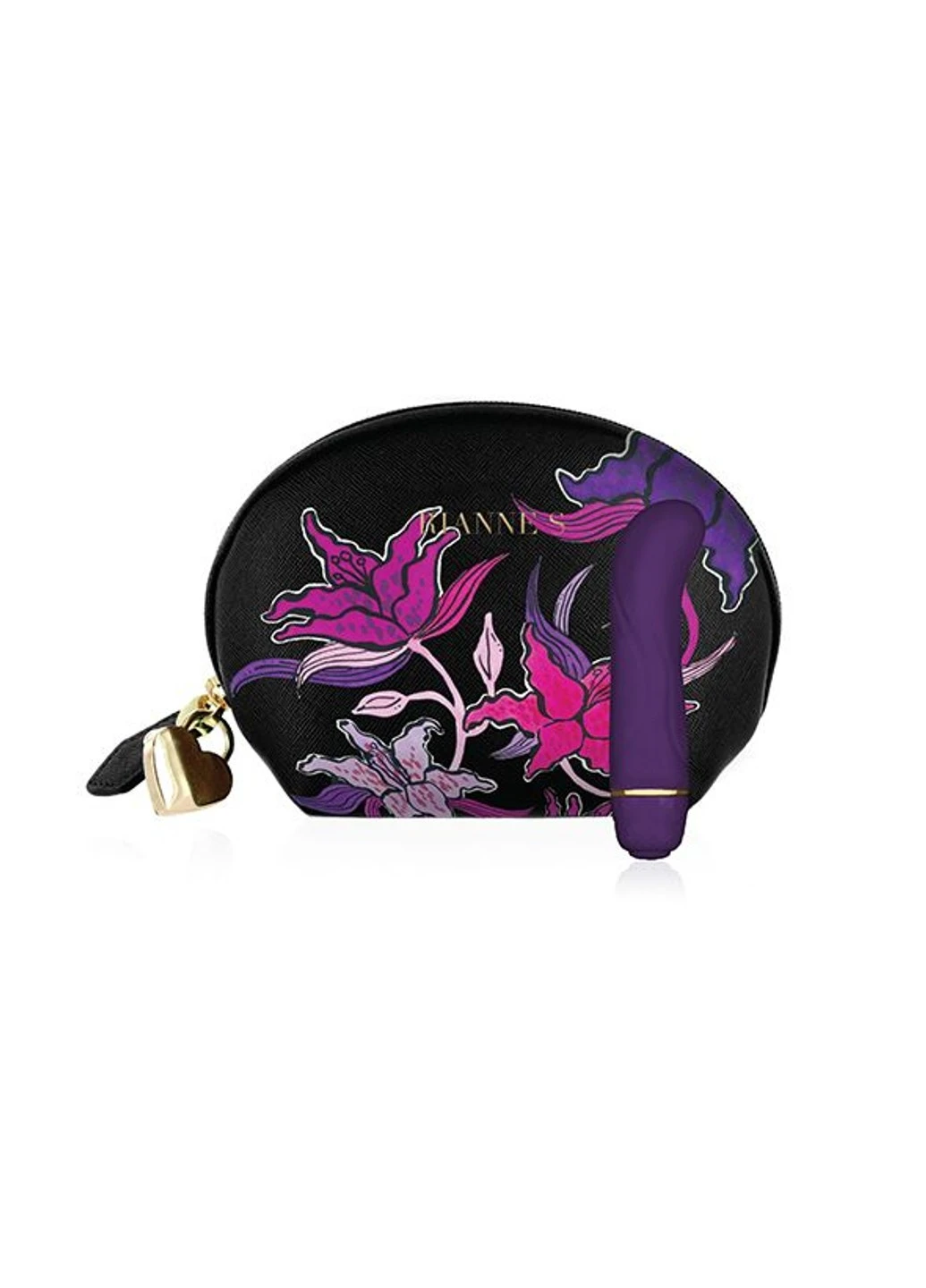 Мінівібратор для точки G : Mini G Floral, 7 режимів роботи, чохол-косметичка Deep Purple RIANNE S (254734183)