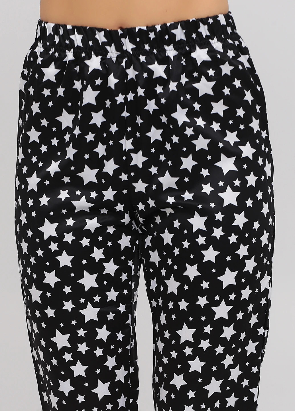 Черно-белая всесезон пижама (футболка, брюки) футболка + брюки Studio