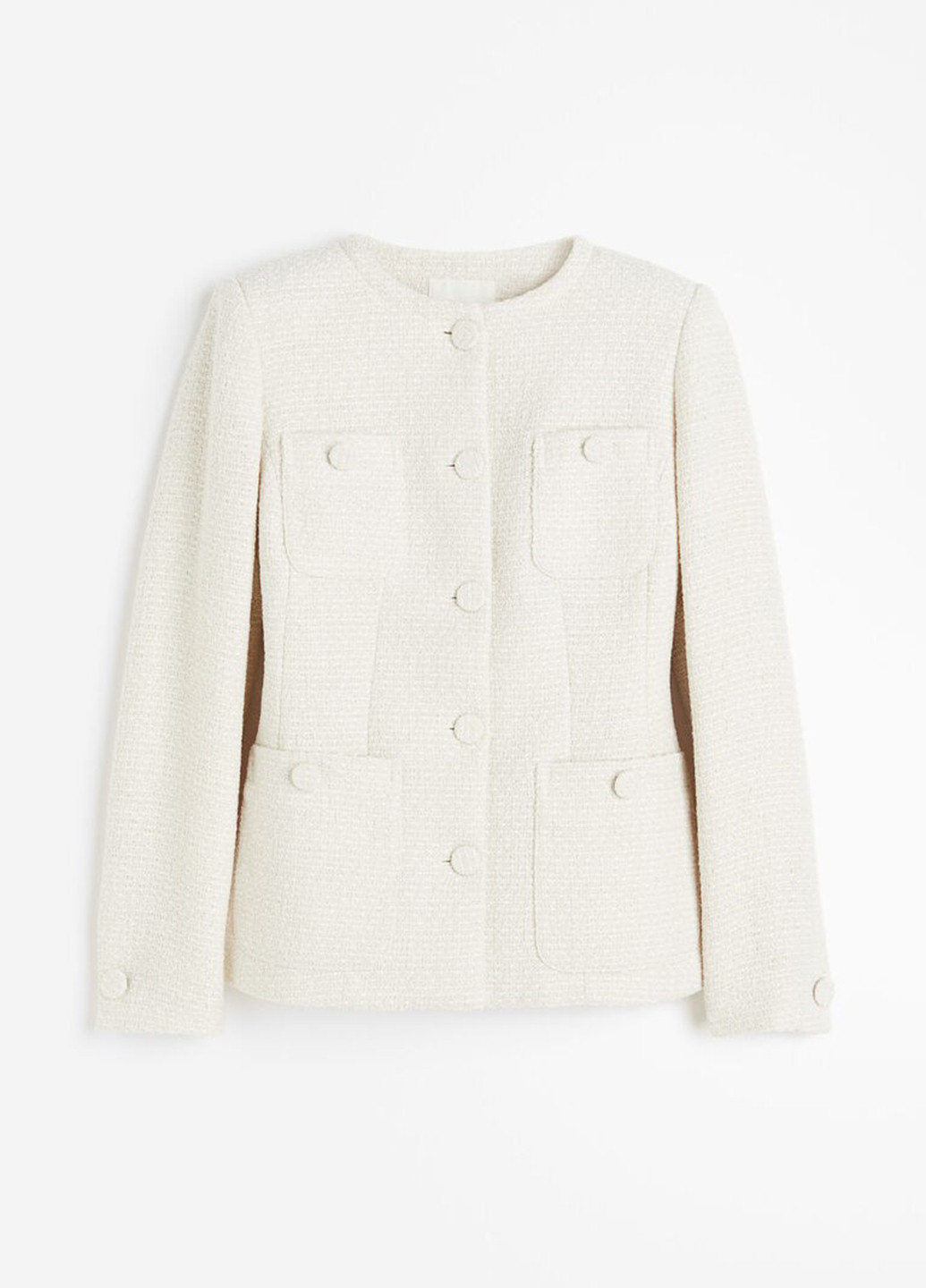 Кремовый женский жакет H&M однотонный - демисезонный