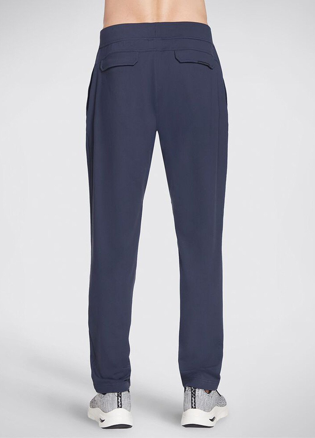 Синие кэжуал демисезонные прямые брюки Skechers