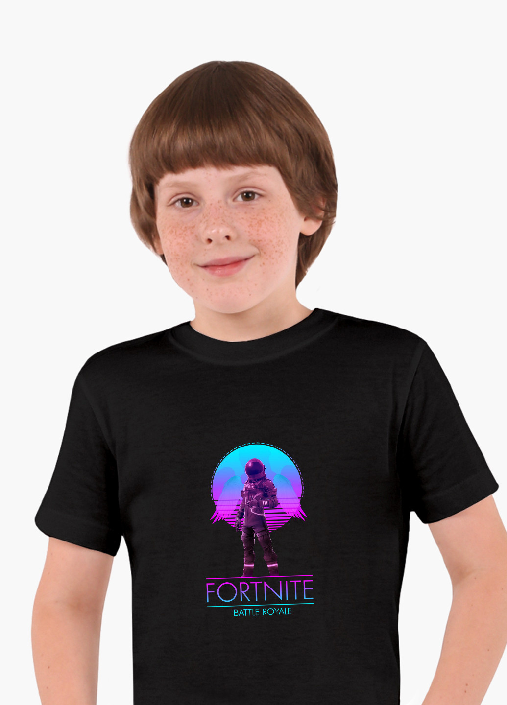 Чорна демісезонна футболка дитяча фортнайт (fortnite) (9224-1193) MobiPrint