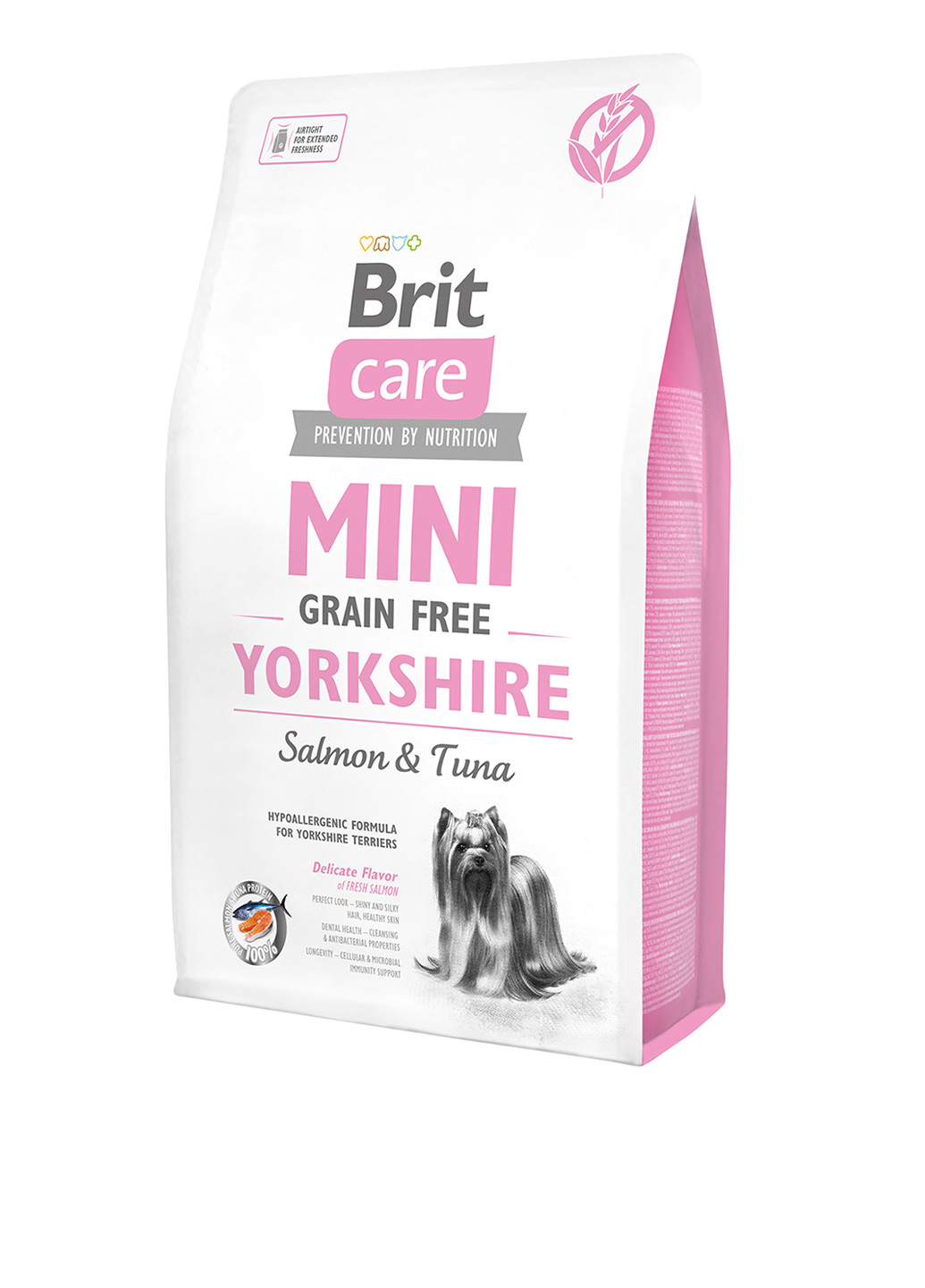 Сухой корм Care Mini Grain Free Yorkshire для взрослых собак породы йоркширский терьер, 2 кг Brit Care (136945955)