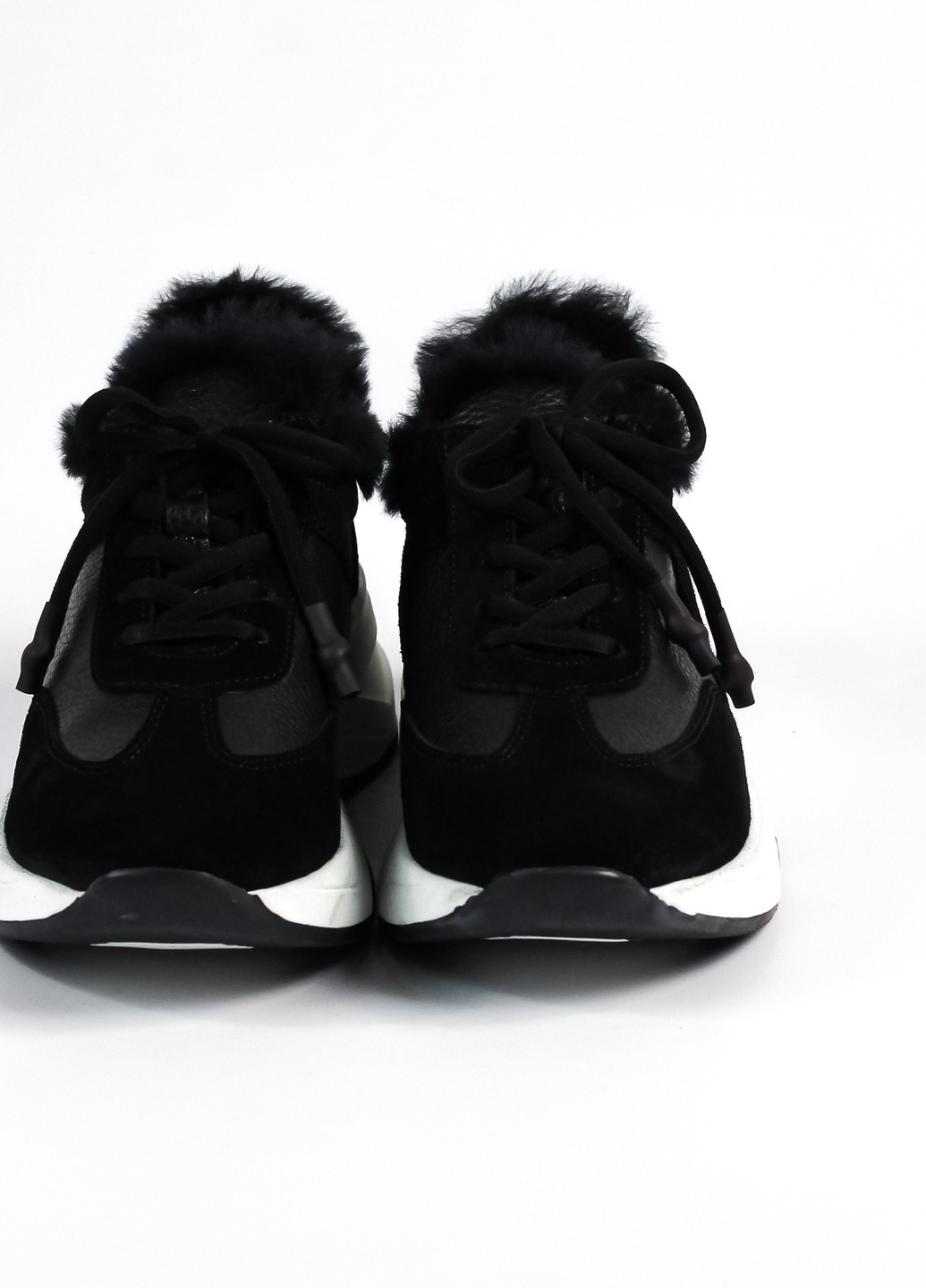 Чорні зимовий кросівки жіночі з хутром Aquamarin
