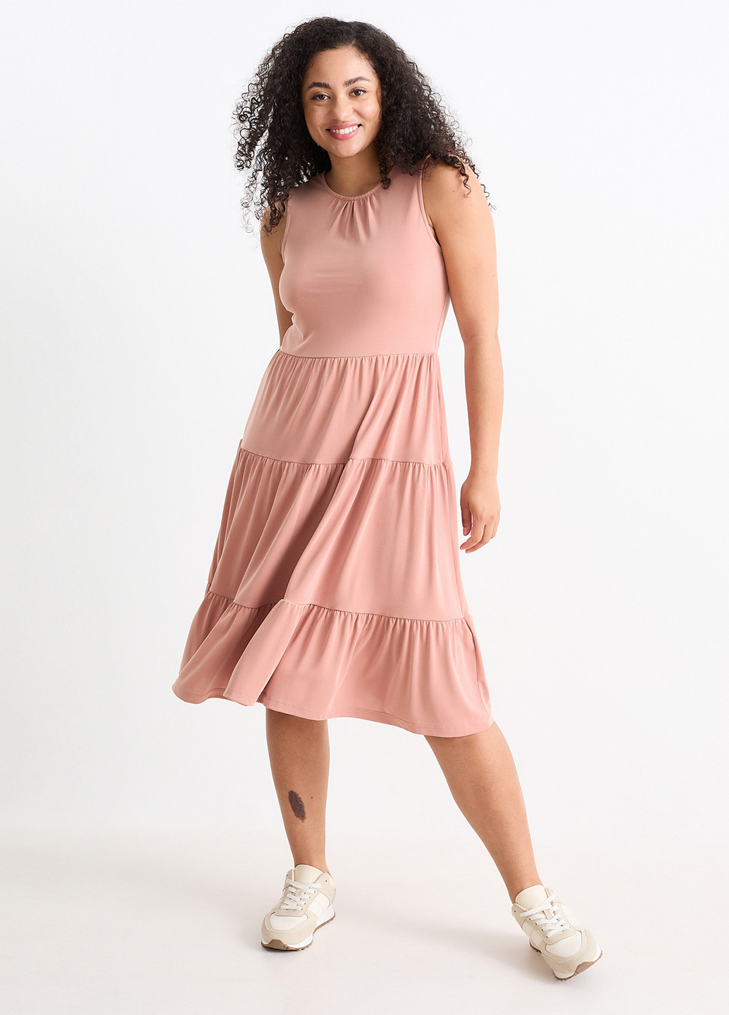 Пудрова кежуал сукня а-силует C&A однотонна