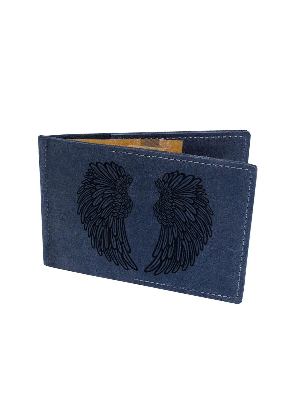 Кожаный зажим для денег синий B 30-18S-17-18 BermuD (253933431)