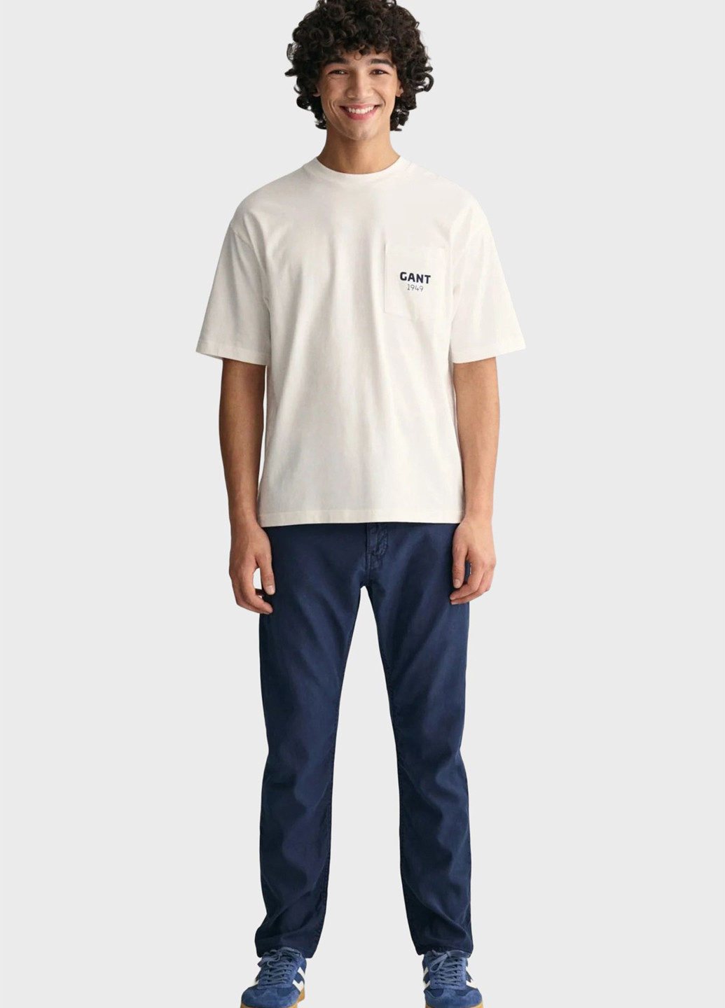 Темно-синие демисезонные зауженные джинсы Gant