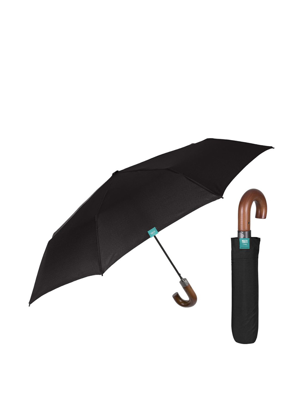 Чорна} парасоля Perletti середня (363636309)