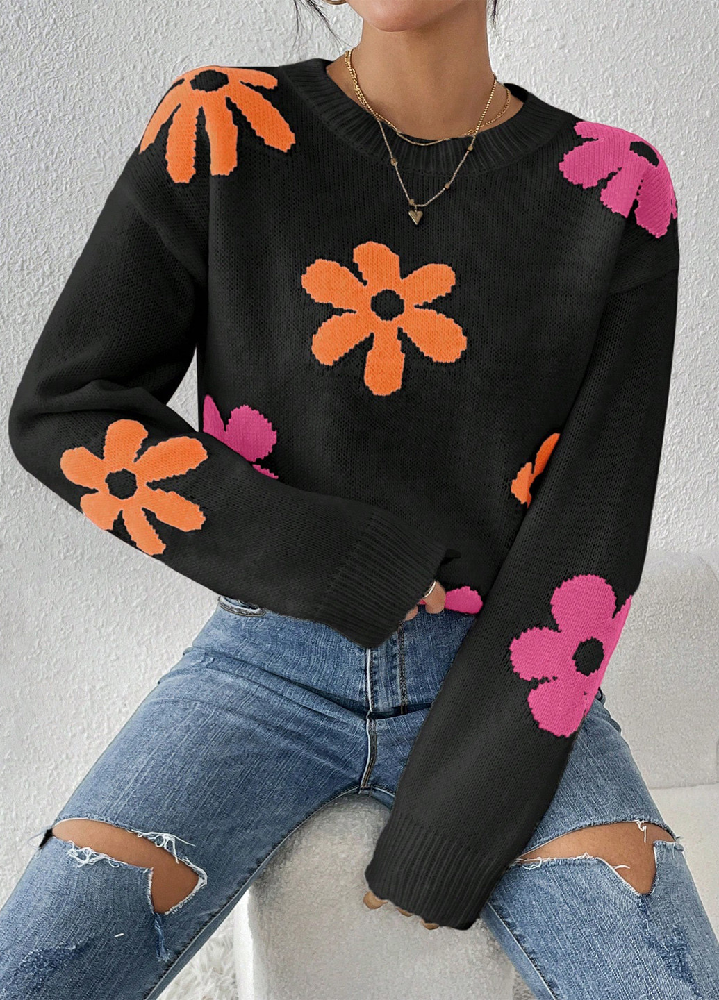 Черный демисезонный джемпер джемпер SHEIN