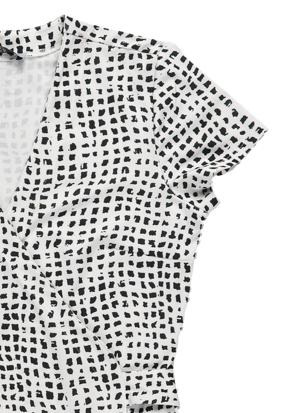 Чорно-білий кежуал сукня на запах IN-CA з геометричним візерунком