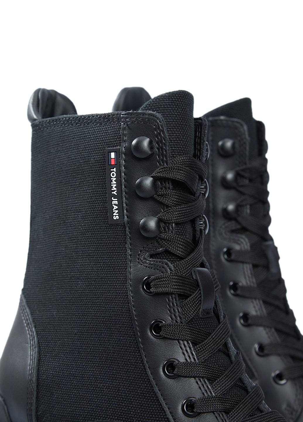 Зимние ботинки Tommy Jeans с логотипом, со шнуровкой, с тиснением тканевые