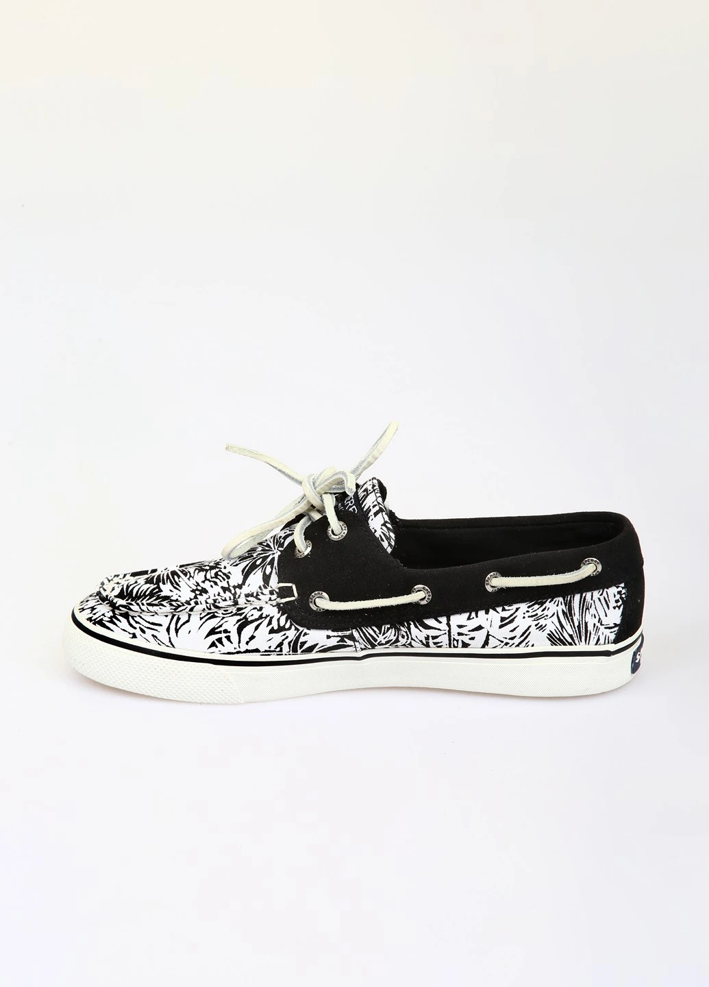 Черно-белые мокасины Sperry