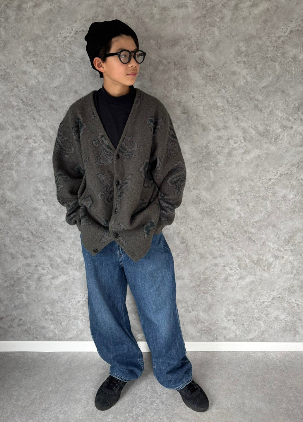 Лонгслів Uniqlo однотонний чорний кежуали поліестер, трикотаж, фліс