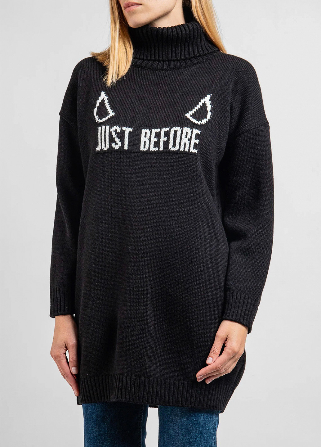 Черный зимний свитер J.B4 (Just Before)