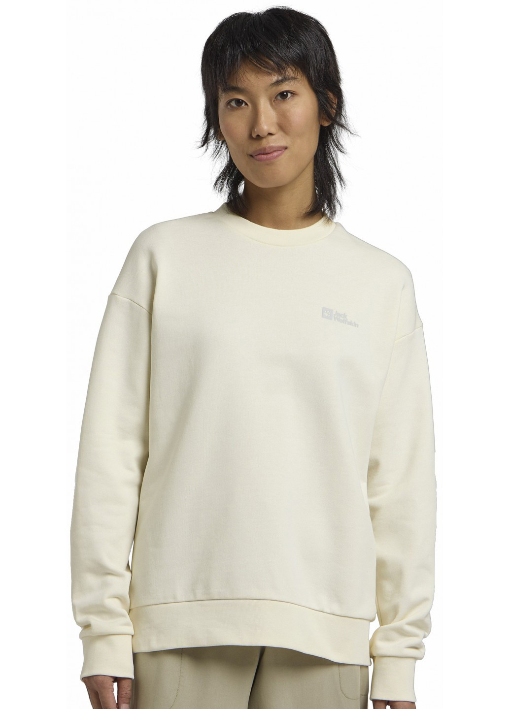 Белый свитшот Jack Wolfskin однотонный без декора (328829592)