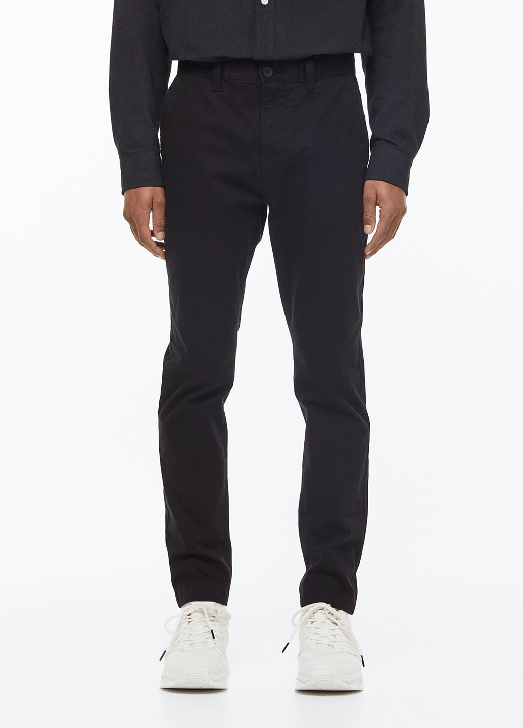 Черные кэжуал демисезонные чиносы брюки H&M