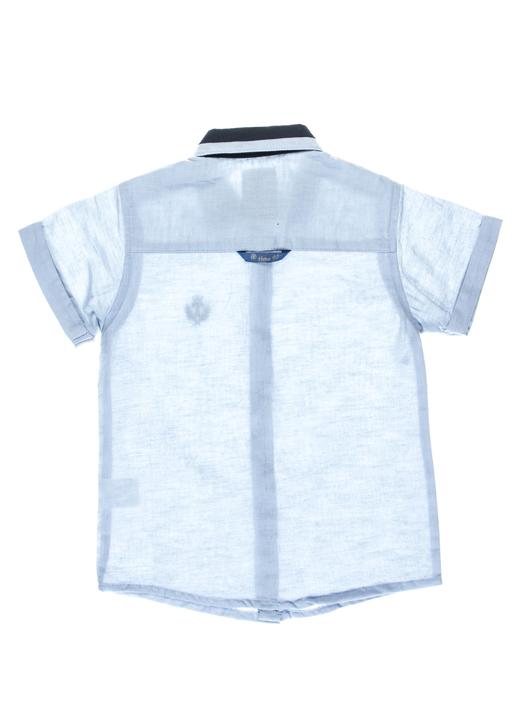 Голубой кэжуал рубашка с логотипом Timo с коротким рукавом