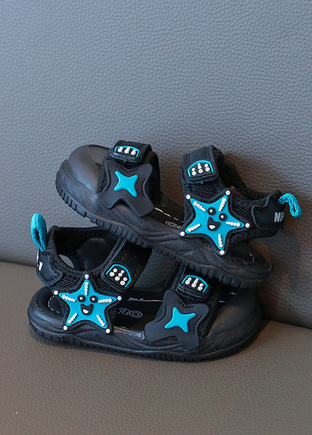 Черные кэжуал сандалии SHEIN на липучке