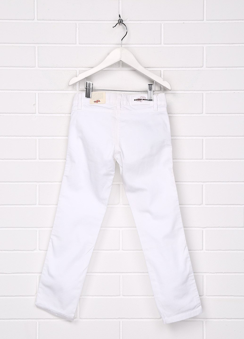 Белые кэжуал демисезонные зауженные брюки Eddie Pen