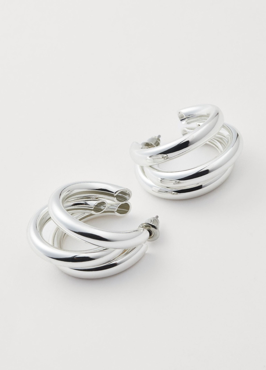 Сережки кільця H&M срібні