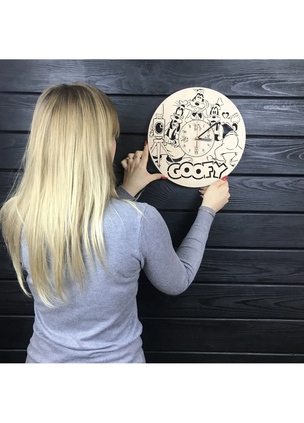 Настенные часы из дерева в детскую «Гуфи» 7Arts (253567237)