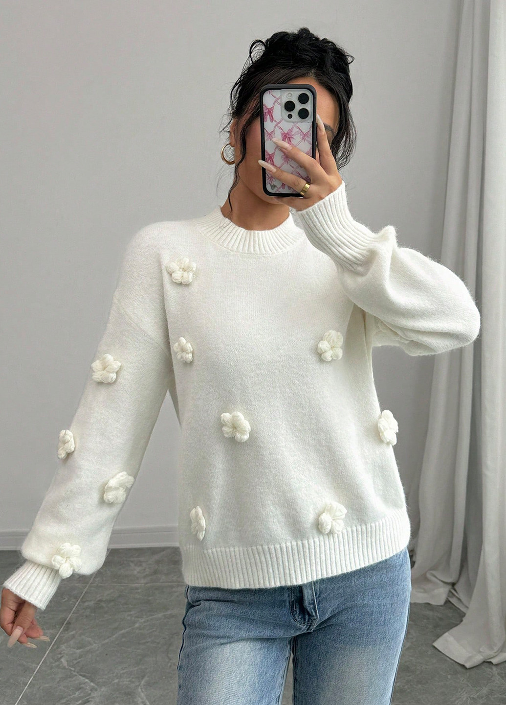 Молочний демісезонний джемпер джемпер SHEIN