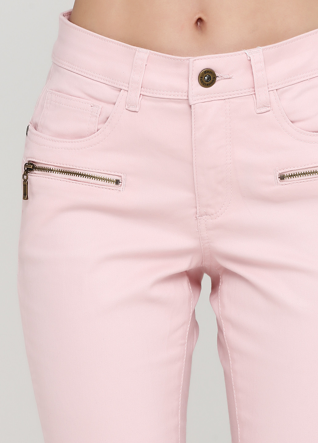 Розовые кэжуал демисезонные зауженные брюки Heine