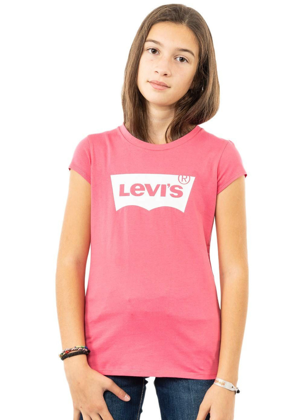 Розовая летняя футболка Levi's