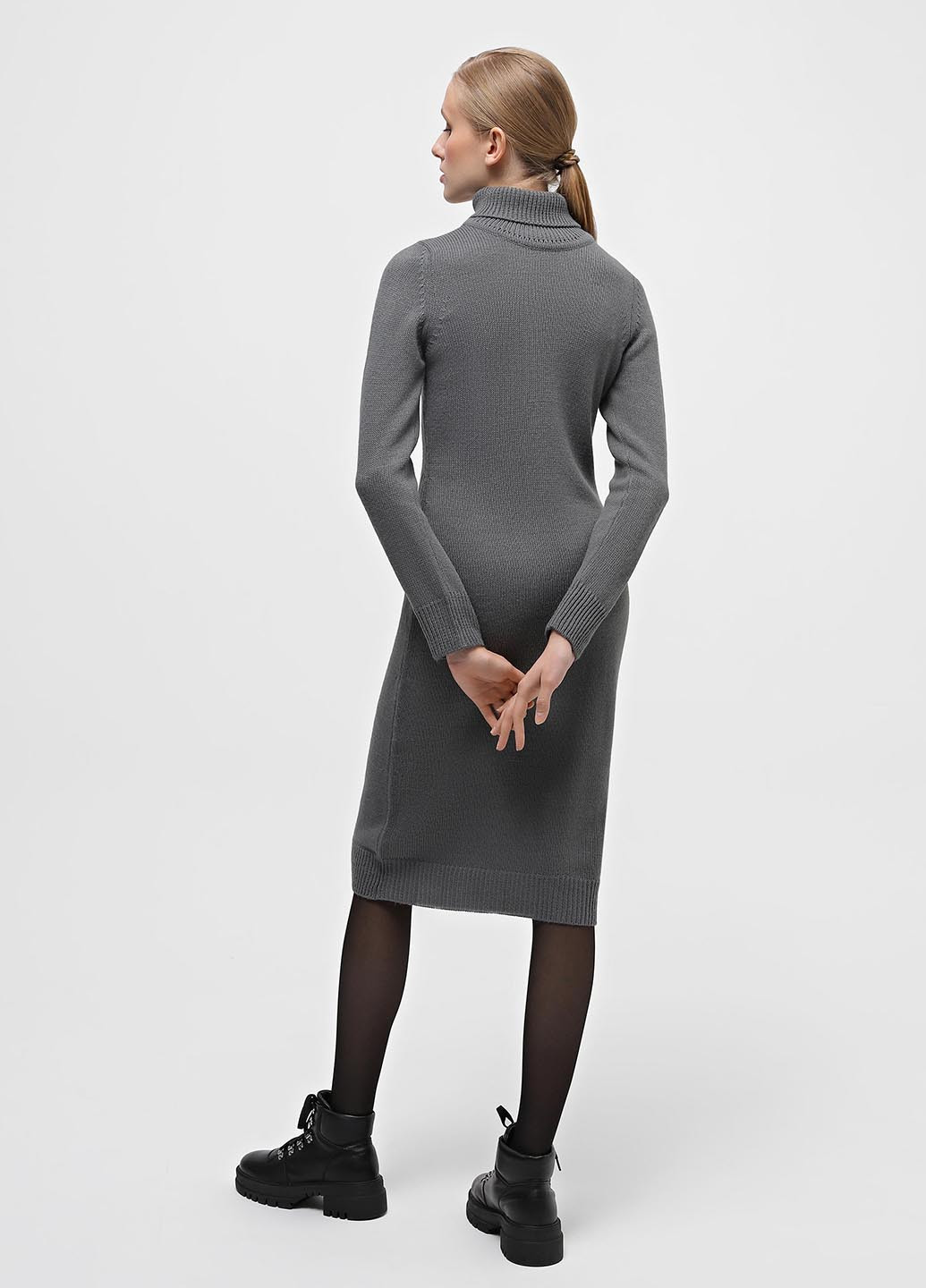 Сіра кежуал сукня сукня светр Braska однотонна