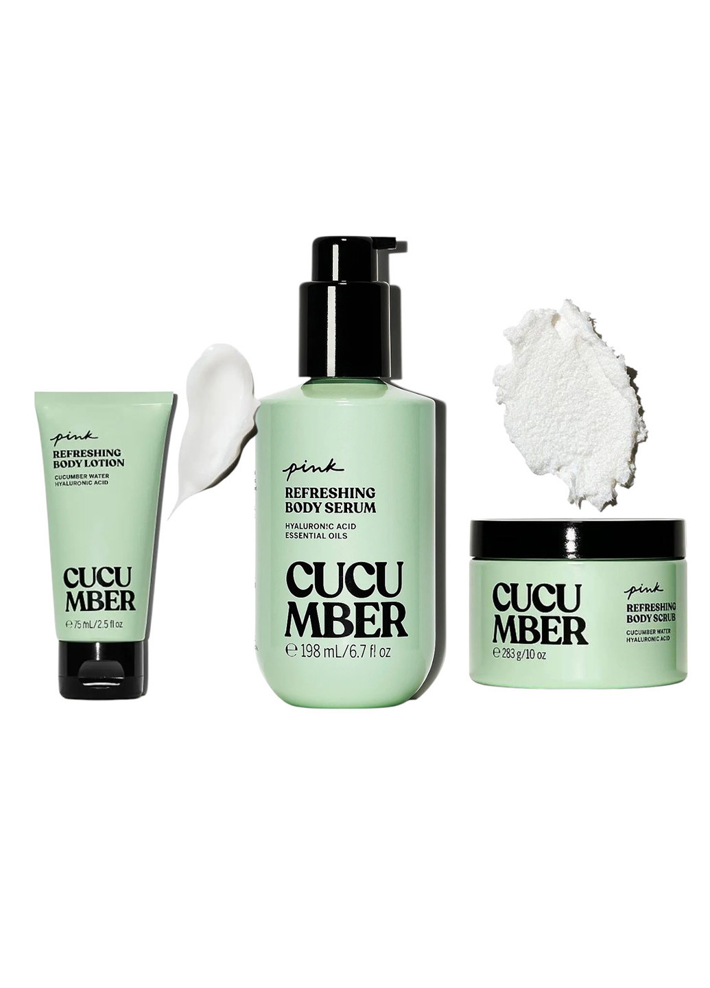 Набір Body Cucumber (лосьйон, скраб, сироватка) Victoria's Secret (342745007)