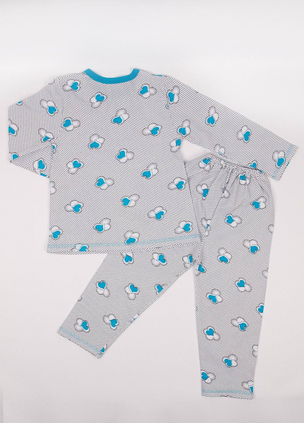 Светло-серая всесезон пижама (лонгслив, брюки) Пташка текстиль