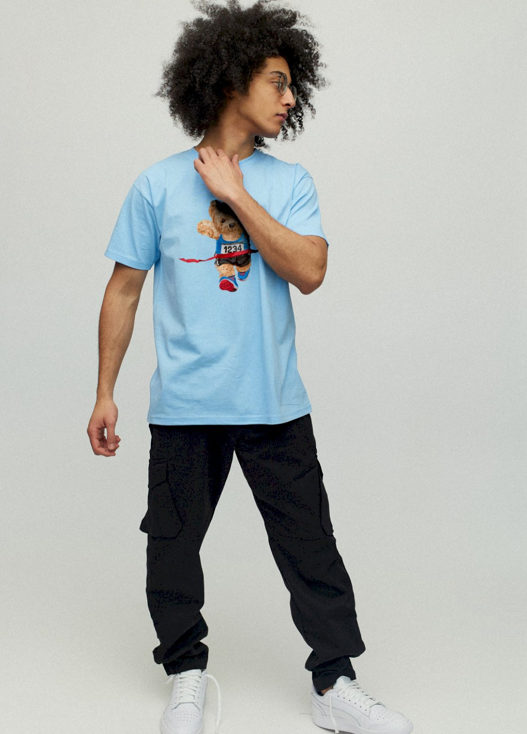 Блакитна футболка чоловіча YAPPI