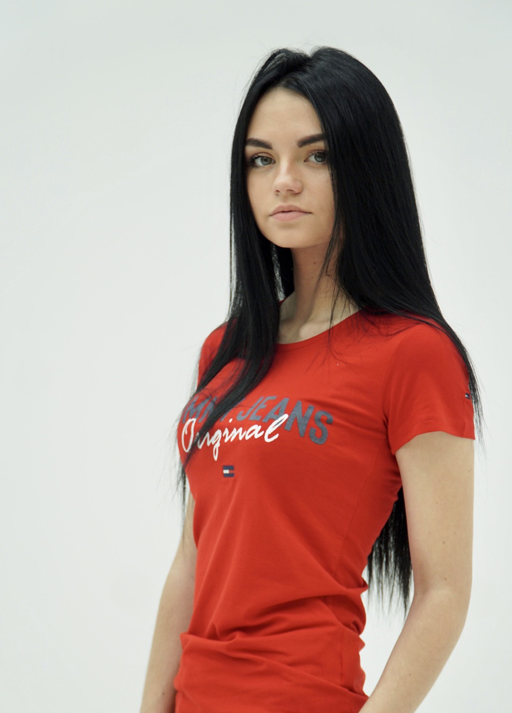 Червона літня футболка жіноча Tommy Hilfiger