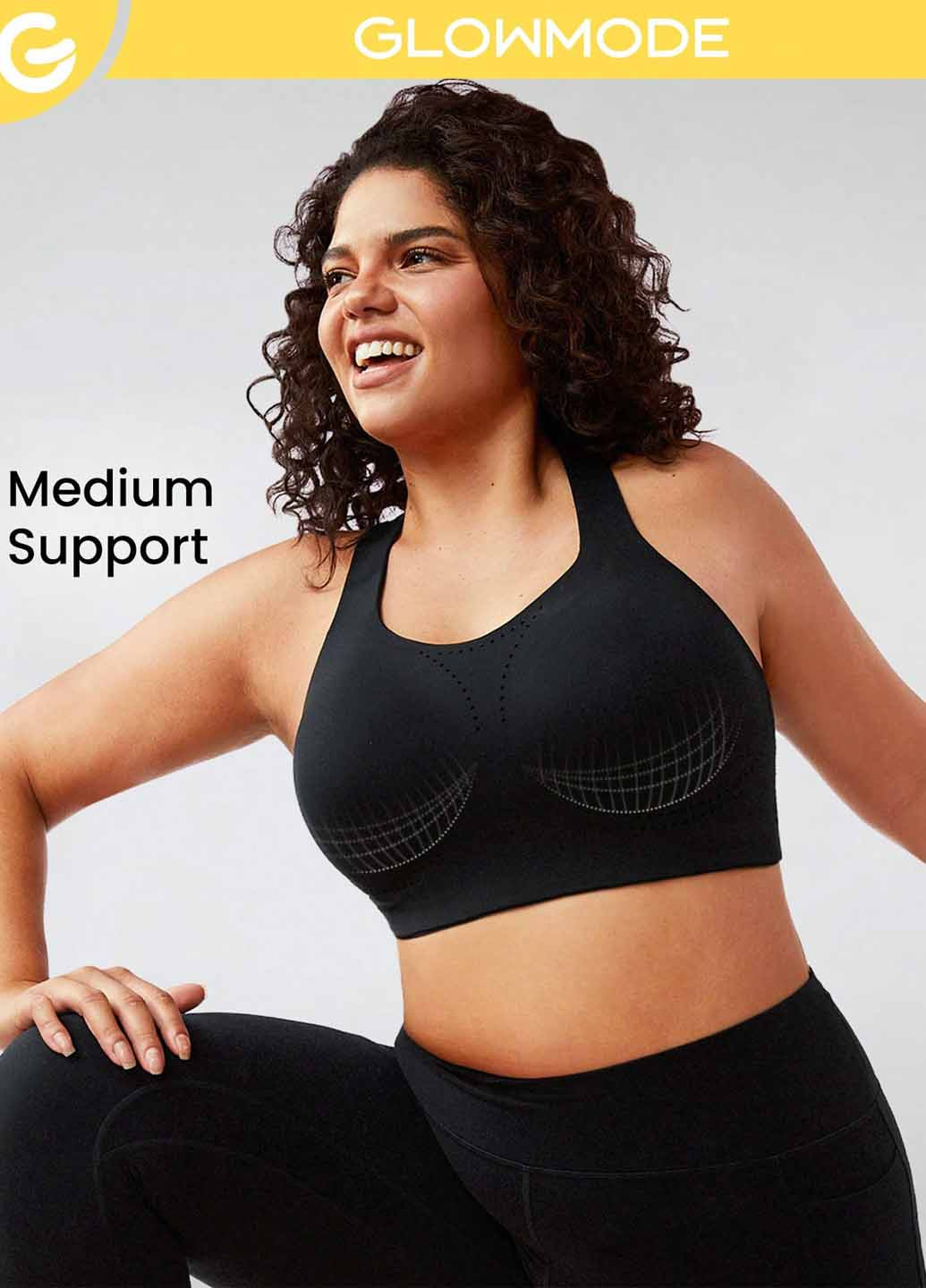 Чёрный топ бюстгальтер SHEIN без косточек полиамид