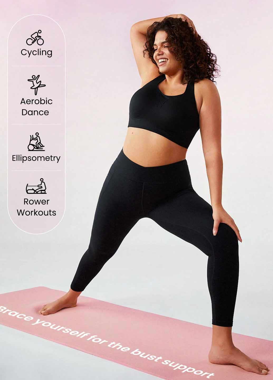 Чёрный топ бюстгальтер SHEIN без косточек полиамид