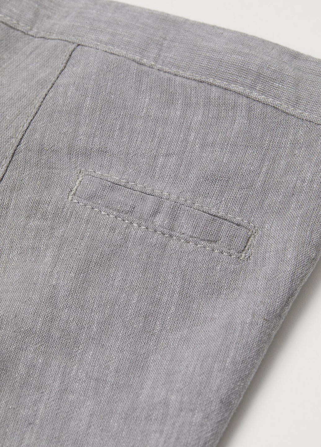 Серые классические летние брюки H&M