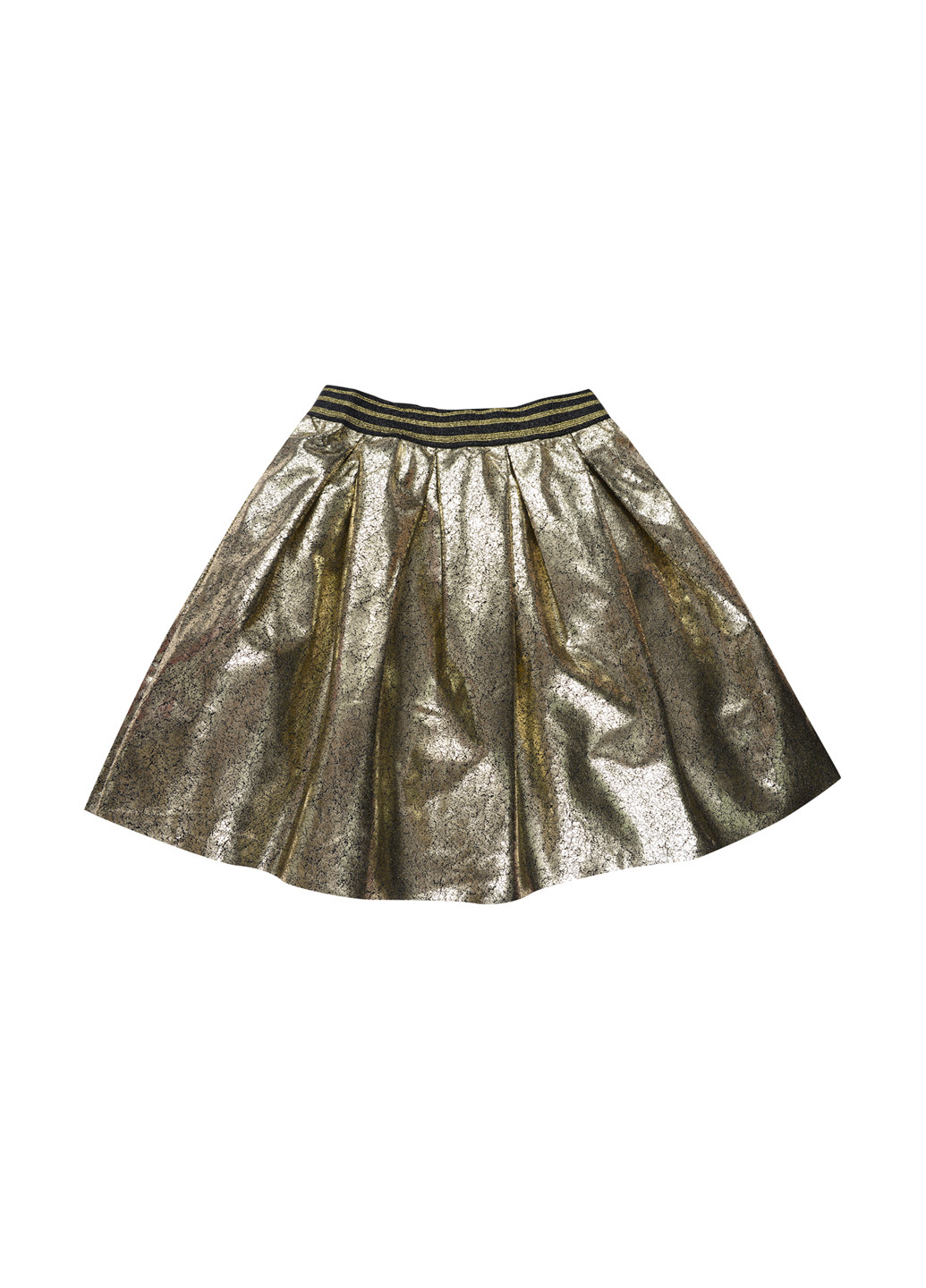 Золотая кэжуал однотонная юбка To Be Too клешированная-солнце