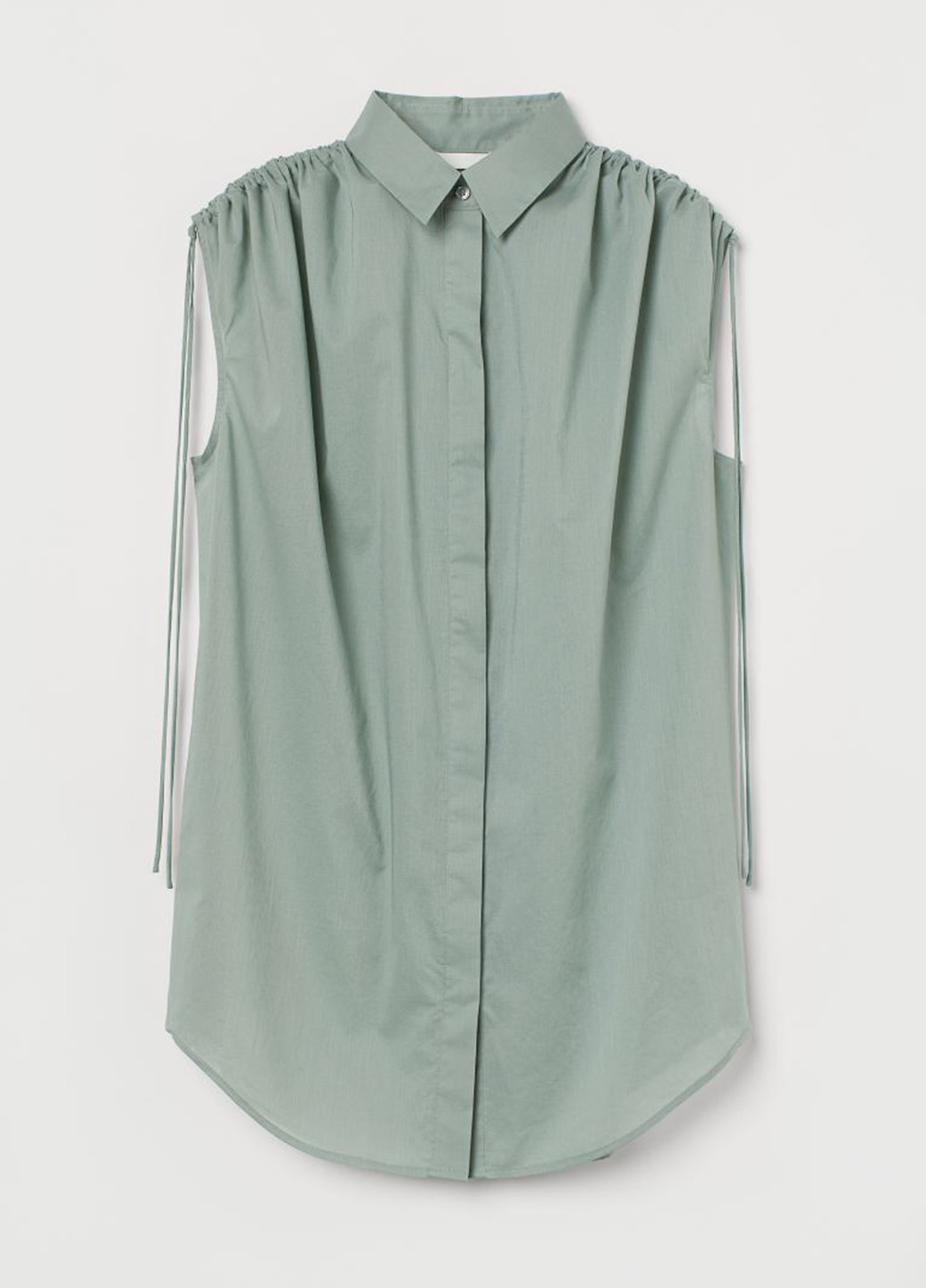 Сіро-зелена літня блузка H&M