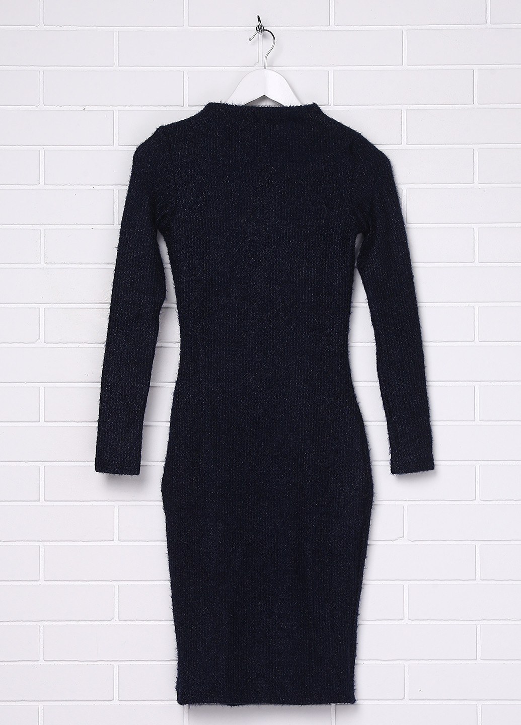Темно-синее кэжуал платье платье-водолазка Classic Fashion меланжевое