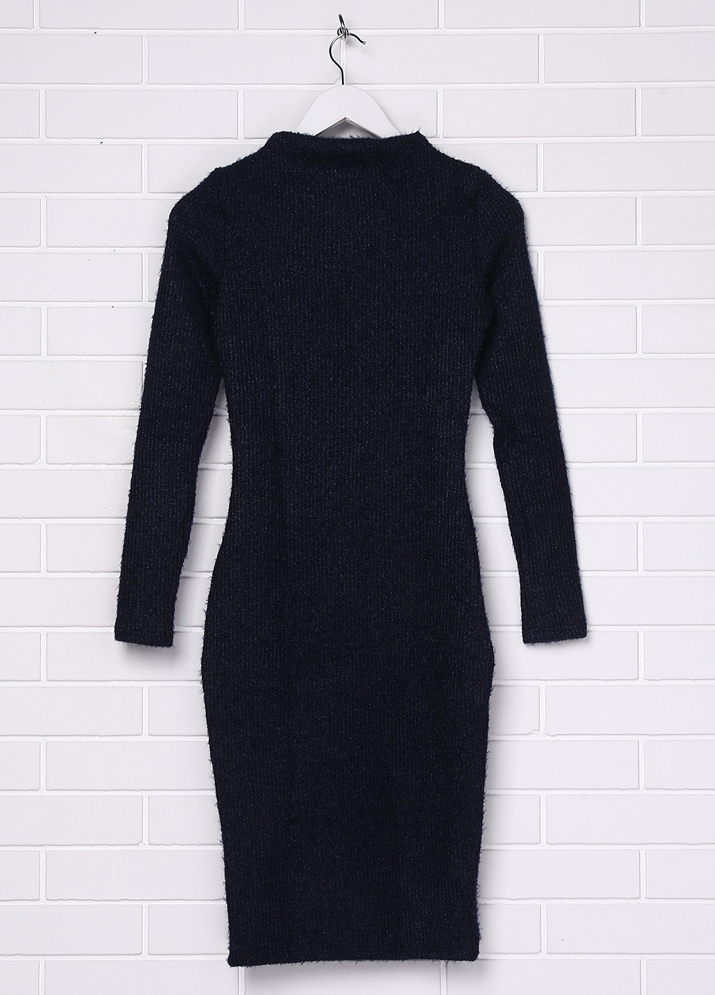 Темно-синя кежуал плаття, сукня сукня-водолазка Classic Fashion меланжева