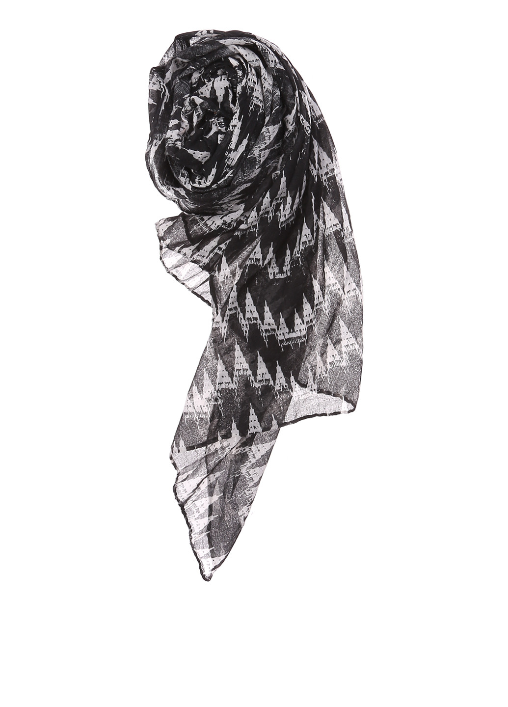 Шарф Becksondergaard рисунок чёрный кэжуал