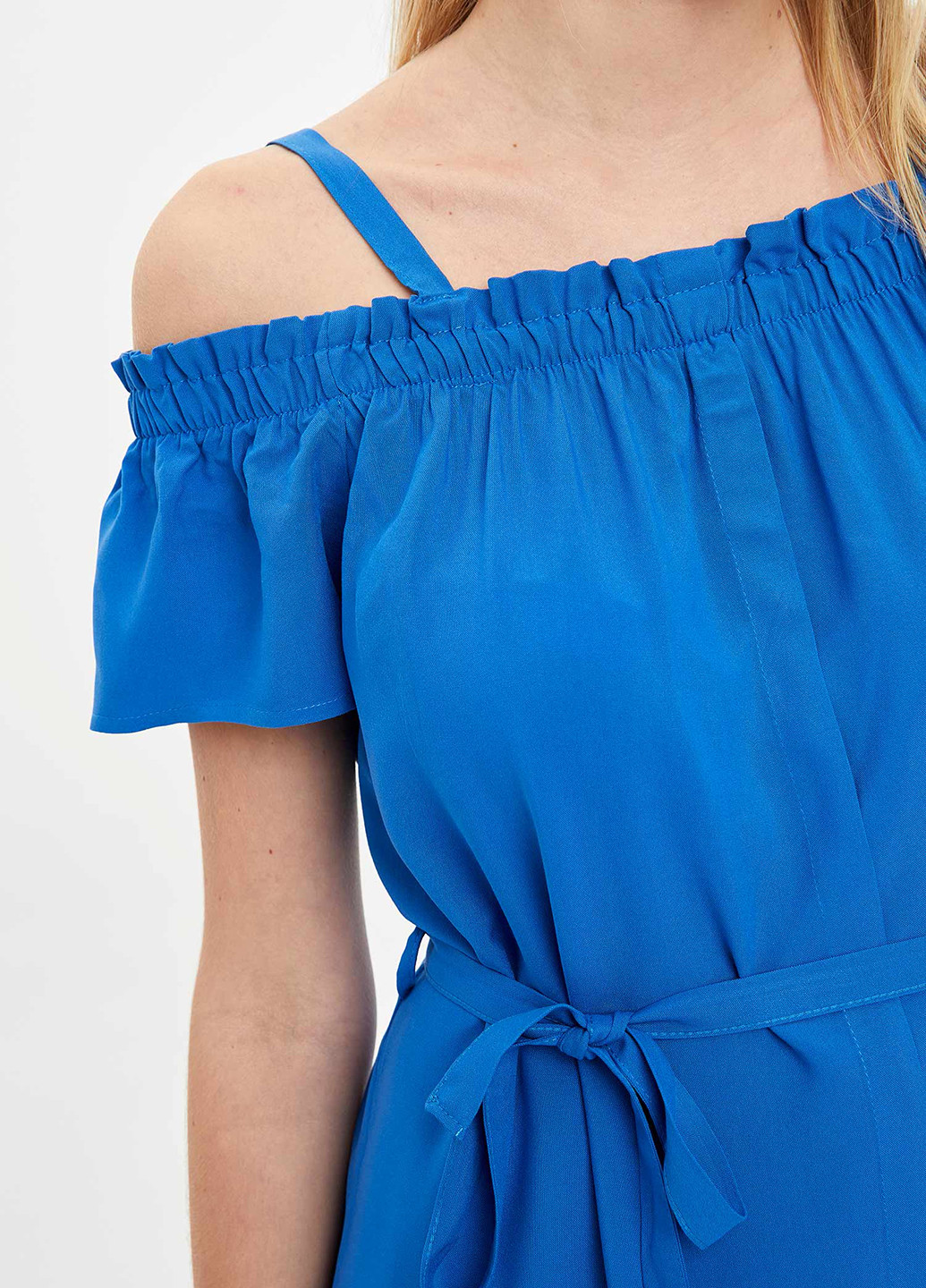 Синее кэжуал платье DeFacto