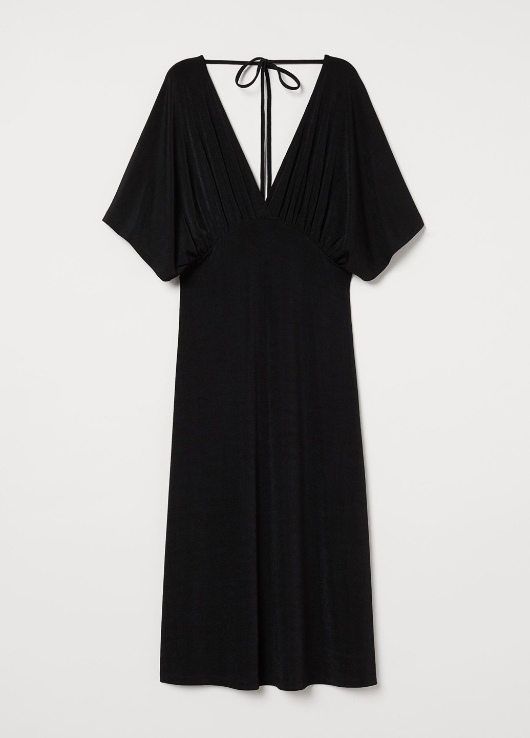 Черное кэжуал платье в стиле ампир H&M однотонное