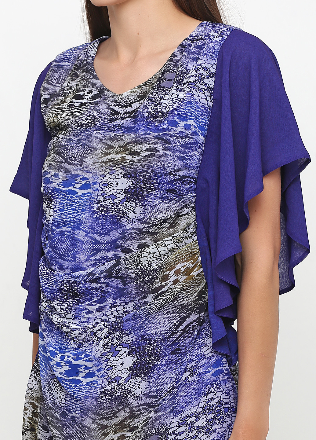 Фиолетовое кэжуал платье Molly-Jo с абстрактным узором