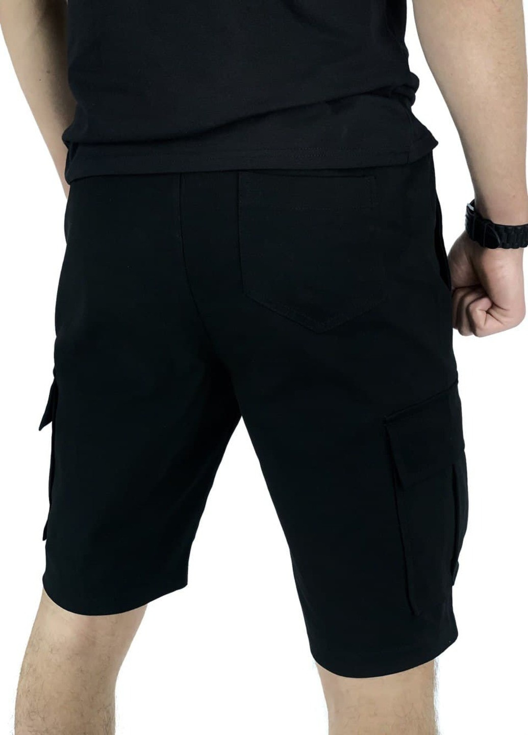 Комбинированный летний костюм летний мужской (футболка "color stripe" серая - черная + шорты miami черные) Intruder