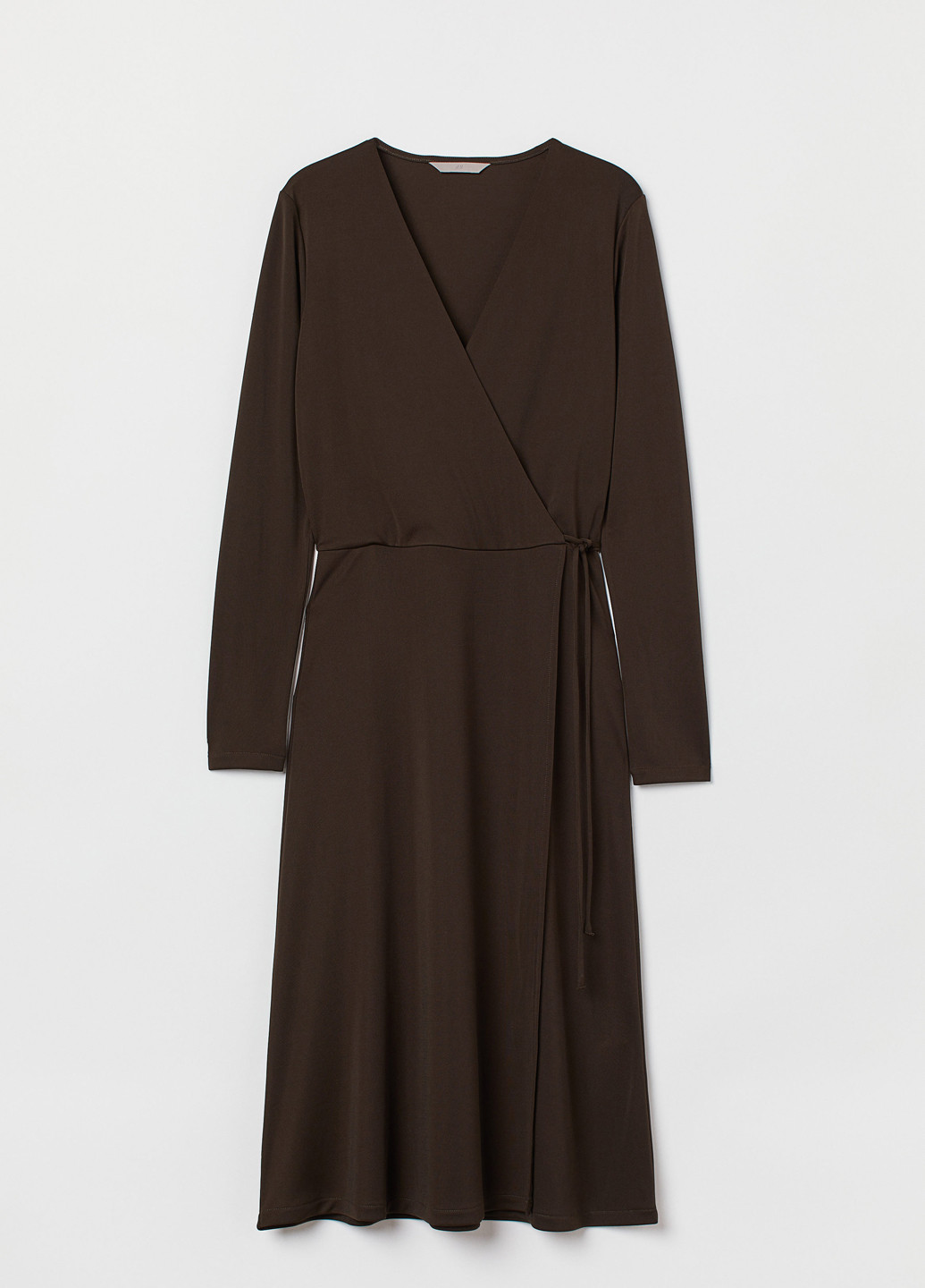 Темно-коричнева кежуал сукня на запах H&M