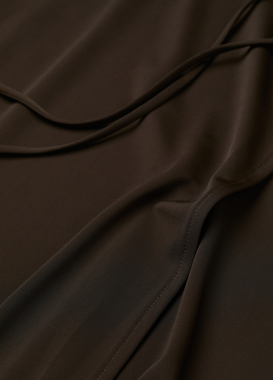 Темно-коричневое кэжуал платье на запах H&M