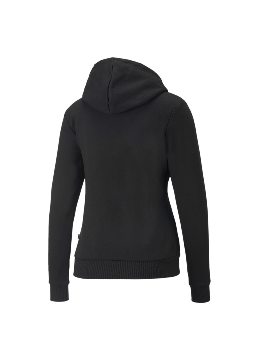 Чорна спортивна толстовка essentials full-length women’s hoodie Puma однотонна