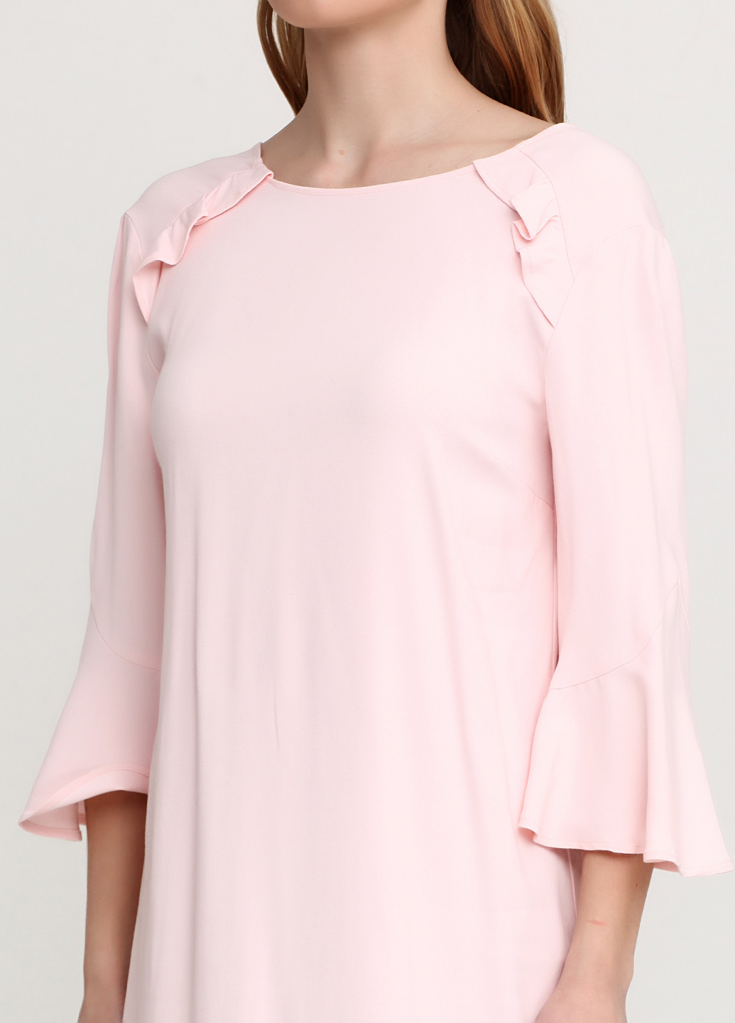 Светло-розовое деловое платье а-силуэт Liu Jo однотонное